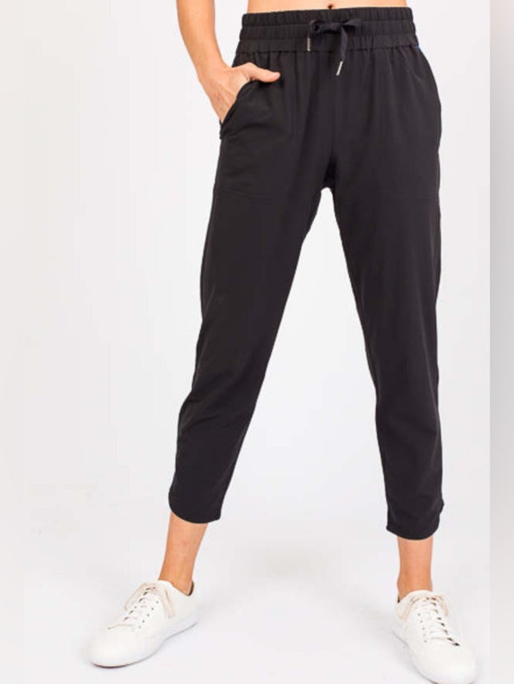 SPANX Black Ankle Cropped Jogger Pants